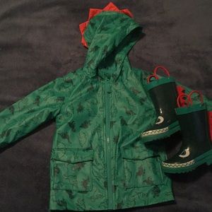 boys dinosaur raincoat